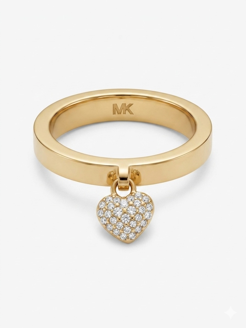 Michael Kors Fulton Dangle Heart Charm Ring